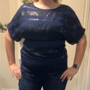 Blue Transparent Top with Slip